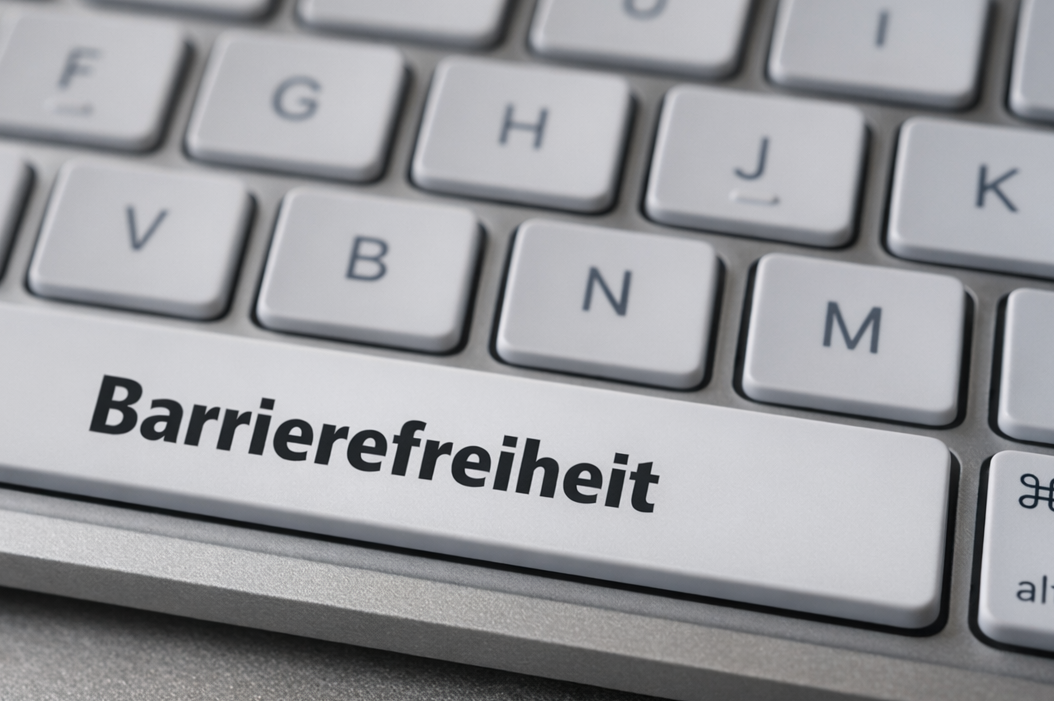 Tastatur mit imagin&auml;rer Beschriftung "Barrierefreiheit"